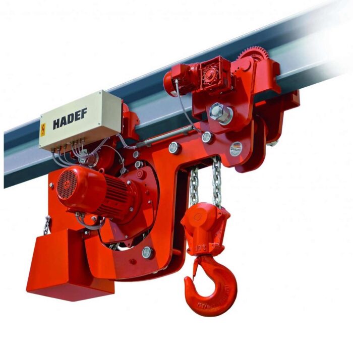 גלגלת הרמה חשמלית עם קרונית בתלוי קצר HADEF