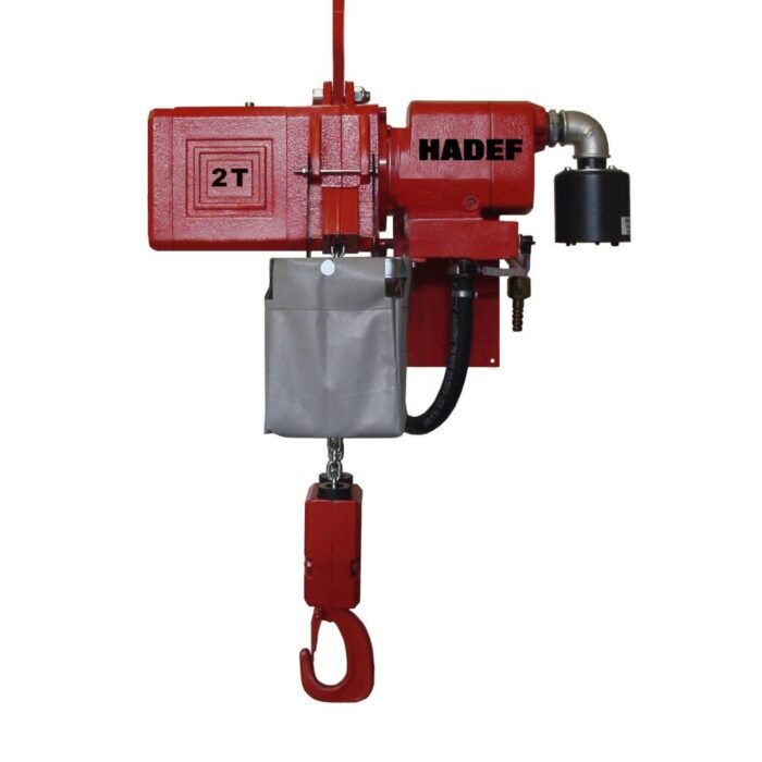 גלגלת הרמה שרשרת 2 טון מופעלת פנאומטית HADEF